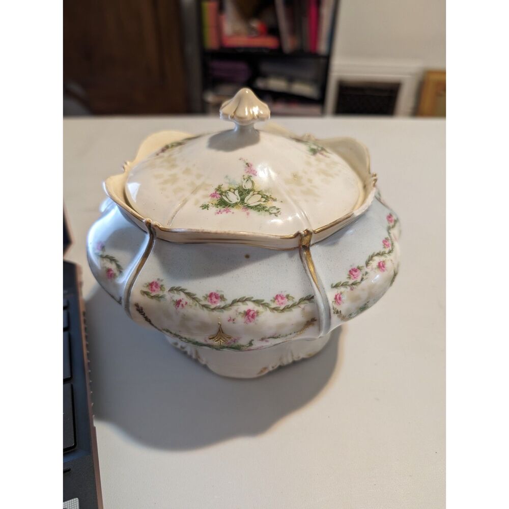 Antique RS Prussian China Tureen and Lid